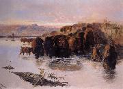 Charles M Russell, The Buffalo Herd